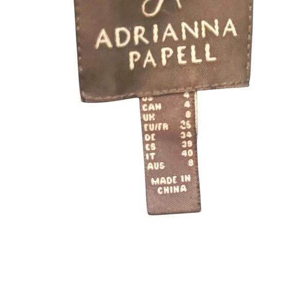 Adrianna-papell Velvet Green Dress Hoilday Cold Shoulder Vintage Classic Size 4 - Picture 4 of 6